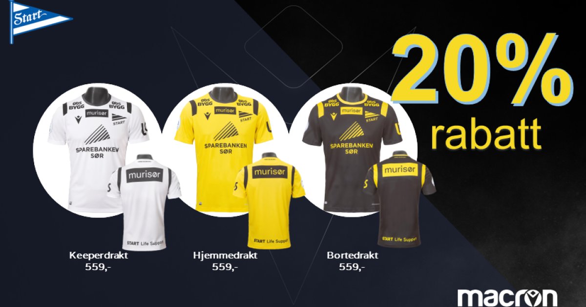 20 på alle Startdrakter fra 2022 / Start